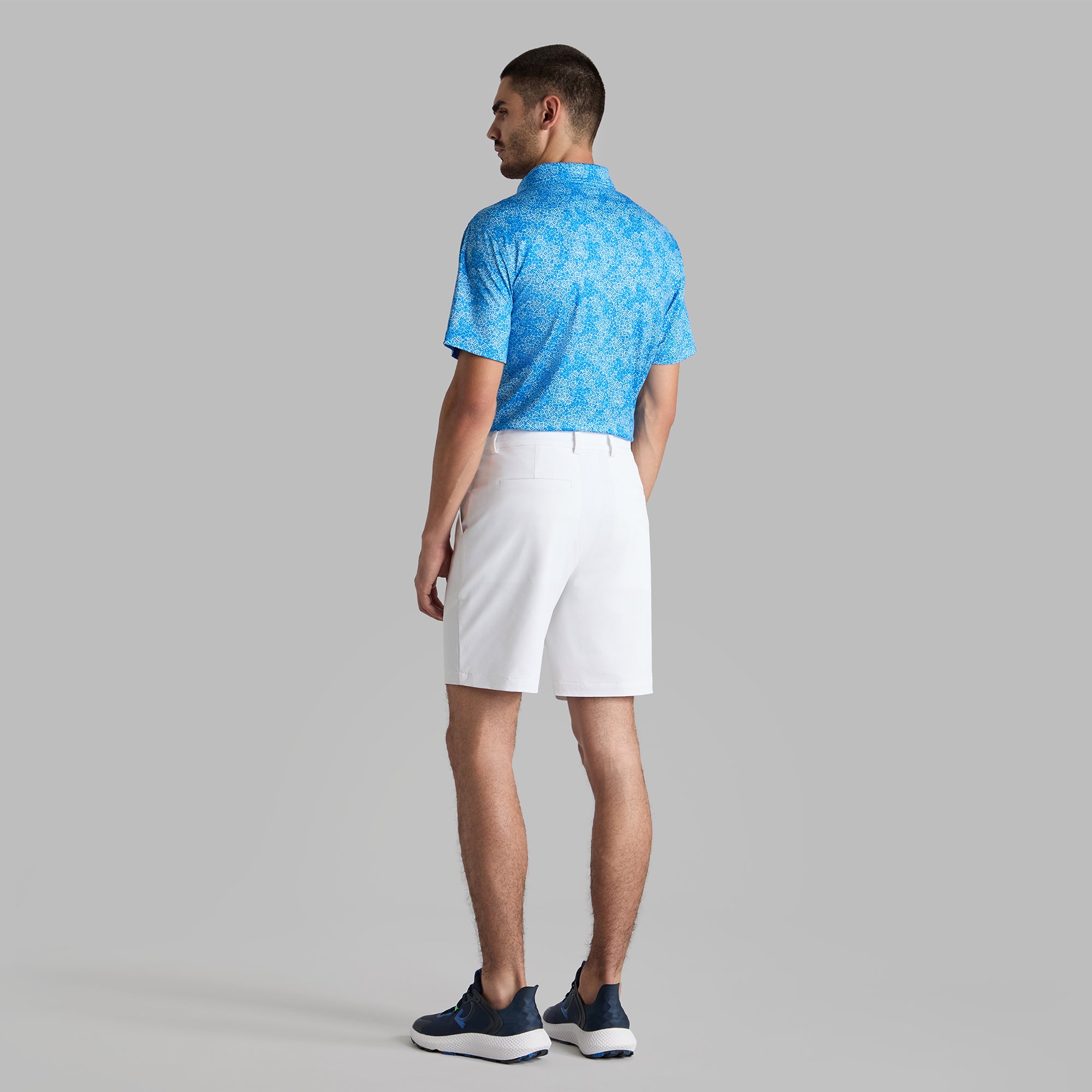 G/FORE Hydrangea Tech Jersey Mens Golf Polo Lisbon